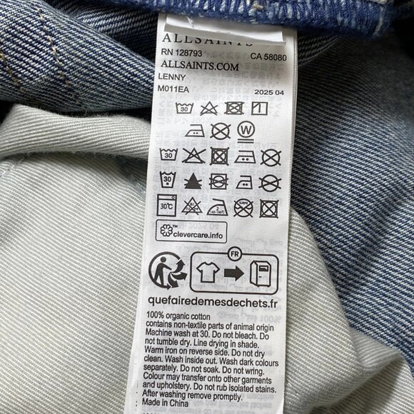 AllSaints “Lenny” Loose Fit Wide-Leg Jeans – Size 32x29 (NWT) - Picture 4 of 10